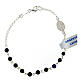 Single decade rosary bracelet with 0.15 in lapis lazuli beads and 925 silver Miraculous Medal s2