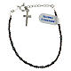 Single decade rosary bracelet of 925 silver and 0.08 in hematite s1