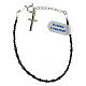 Single decade rosary bracelet of 925 silver and 0.08 in hematite s2