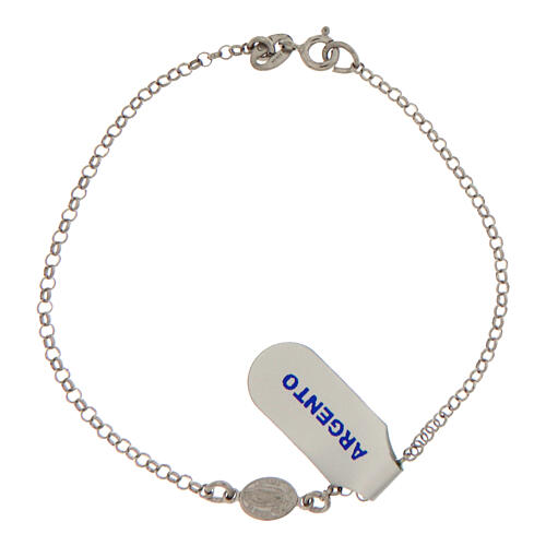 Pulsera plata 925 Virgen de Lourdes 1