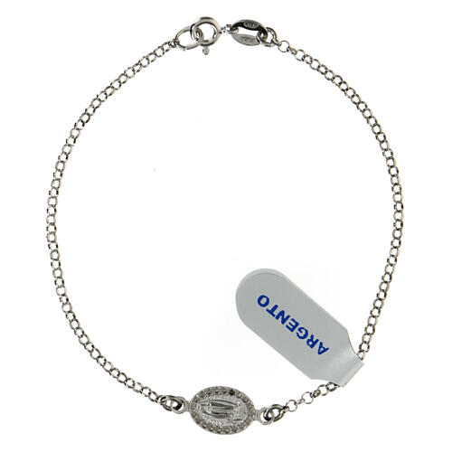 Pulseira prata 925 Nossa Senhora de Lourdes 1