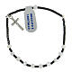 Single decade rosary bracelet of 925 silver and 0.12 in white crystal beads s1