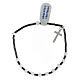 Single decade rosary bracelet of 925 silver and 0.12 in white crystal beads s2