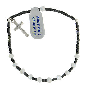 Bracciale decina 3 mm argento 925 cristallo bianco