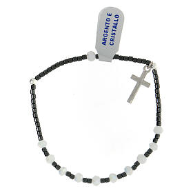 Bracciale decina 3 mm argento 925 cristallo bianco