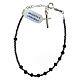 Single decade rosary bracelet of 0.16 in black crystal beads and 925 silver s2