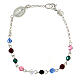 Bracciale decina cristallo multicolore argento 925 4 mm s1