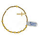 Single decade rosary bracelet of gold plated 925 silver and 0.12 in golden hematite beads s2