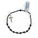 Single decade rosary bracelet of 925 silver and 0.12 in hematite beads s2