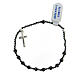 Bracciale elastico decina argento 925 ematite 3 mm s2