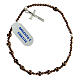 Single decade rosary bracelet of 925 silver and 0.12 in bronze hematite beads s1
