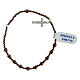 Single decade rosary bracelet of 925 silver and 0.12 in bronze hematite beads s2