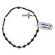 Elastic decade rosary bracelet 3 mm 925 silver hematite bronze s2