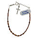 Bracciale decina argento 925 ematite bronzata 2 mm s1