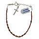 Bracciale decina argento 925 ematite bronzata 2 mm s2