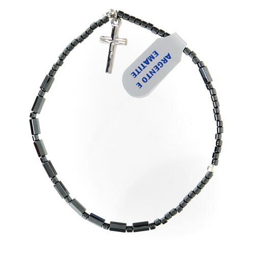 Single decade rosary bracelet of hematite 2