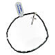 Hematite decade rosary bracelet with cross pendant 17 cm s1