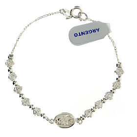 Zehnerarmband aus 925er Silber mit 4 mm Rosetten