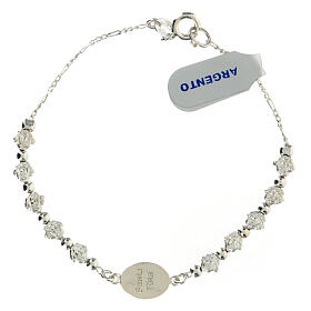 Zehnerarmband aus 925er Silber mit 4 mm Rosetten