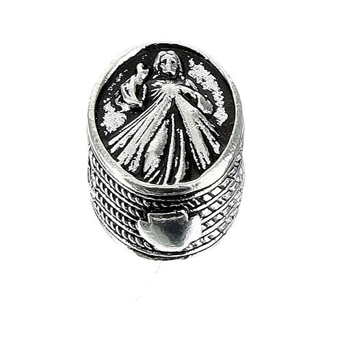 Bracelet charm of the Divine Mercy, 925 silver 1