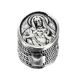 Our Lady of Mount Carmel scapular bead charm in 925 silver