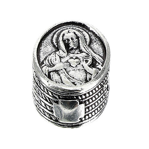 Our Lady of Mount Carmel scapular bead charm in 925 silver 1