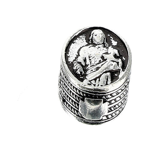 Our Lady of Mount Carmel scapular bead charm in 925 silver 3