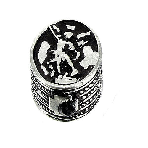 St Micheal charm bead for bracelet in 925 silver 1