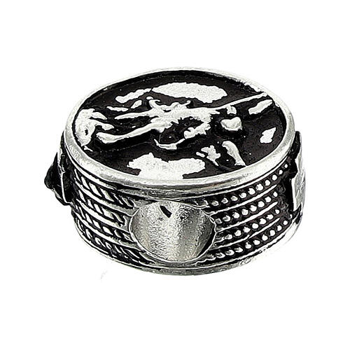St Micheal charm bead for bracelet in 925 silver 2