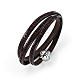 Amen Bracelet in brown leather Our Father ITA s1