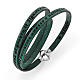 Amen Bracelet in green leather Hail Mary ITA s1