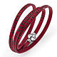 Amen Bracelet in red leather Hail Mary ITA s1
