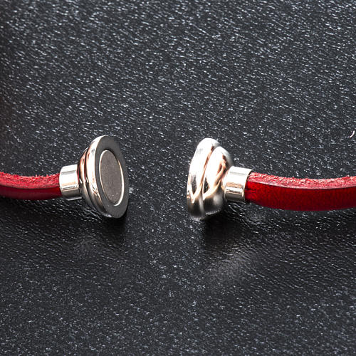 Amen Bracelet in red leather Our Father LAT 2