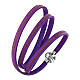 Amen Bracelet in purple leather Our Father LAT s1