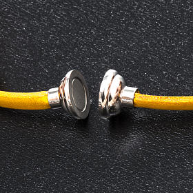 Amen Bracelet in yellow leather Our Father LAT