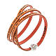 Amen Bracelet in orange leather Our Father LAT s1