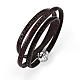 Amen Bracelet in brown leather Hail Mary LAT s1