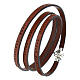 Amen Bracelet in brown leather Hail Mary LAT s1