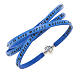 Amen Bracelet in blue leather Hail Mary LAT s1