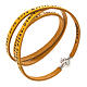 Amen Bracelet in yellow leather Hail Mary LAT s1