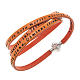 Amen Bracelet in orange leather Hail Mary LAT s1