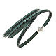 Amen Bracelet in green leather Our Father SPA s1