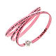Amen Bracelet in pink leather Our Father SPA s1