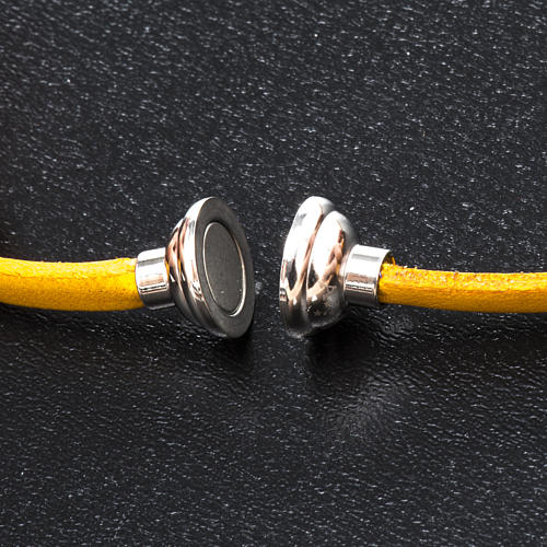 Amen Bracelet in yellow leather Our Father SPA 2