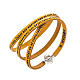 Amen Bracelet in yellow leather Our Father SPA s1