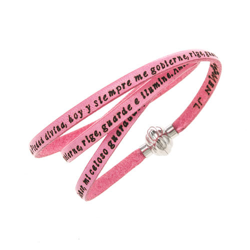 Amen Bracelet in pink leather Guardian Angel SPA 1