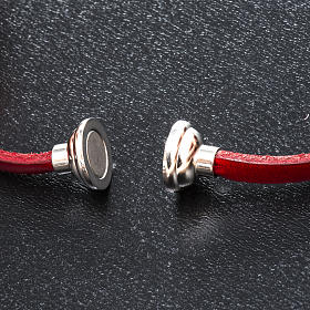 Amen Bracelet in red leather Our Father ENG