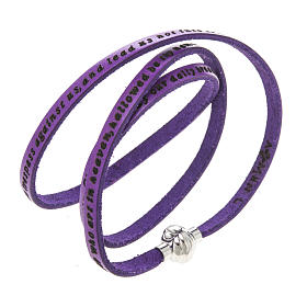 Bracciale Amen Padre Nostro inglese viola