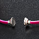 Amen Bracelet in fuchsia leather Our Father ENG s2