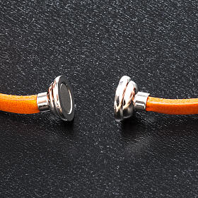 Amen Bracelet in orange leather Our Father ENG